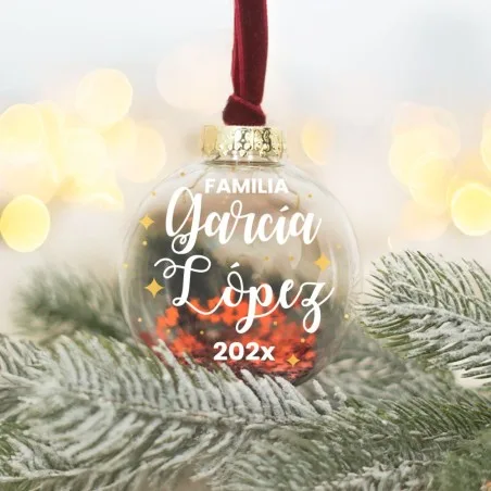Bola de Navidad personalizada - Familia / apellidos | Hakuna Mataza