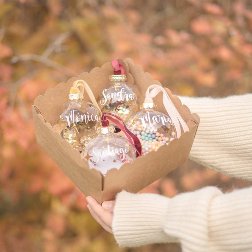 Pack (8cm) de 4 bolas de Navidad Pack (8cm) de 4 bolas de Navidad