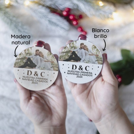 Adorno Navidad con foto - Iniciales