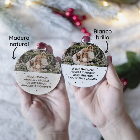 Adorno Navidad con foto - Feliz Navidad