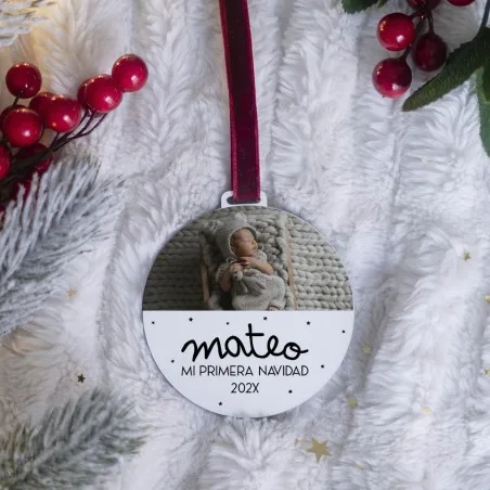 Adorno Navidad con foto - Mi primera Navidad · detalle