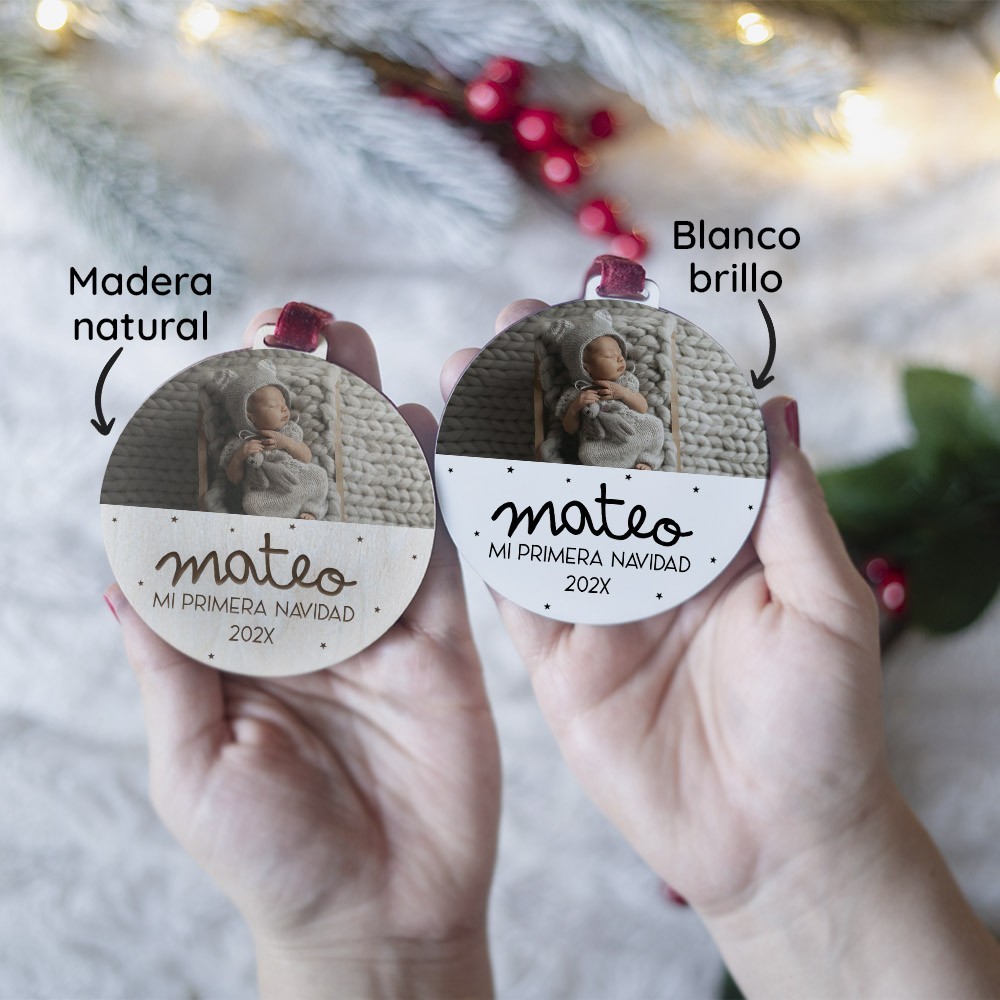 Adorno Navidad con foto - Mi primera Navidad