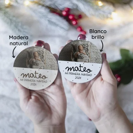 Adorno Navidad con foto - Mi primera Navidad | Hakuna Mataza