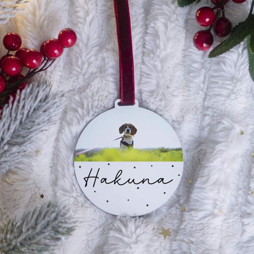 Adorno Navidad con foto - Nombre Adorno Navidad con foto - Nombre