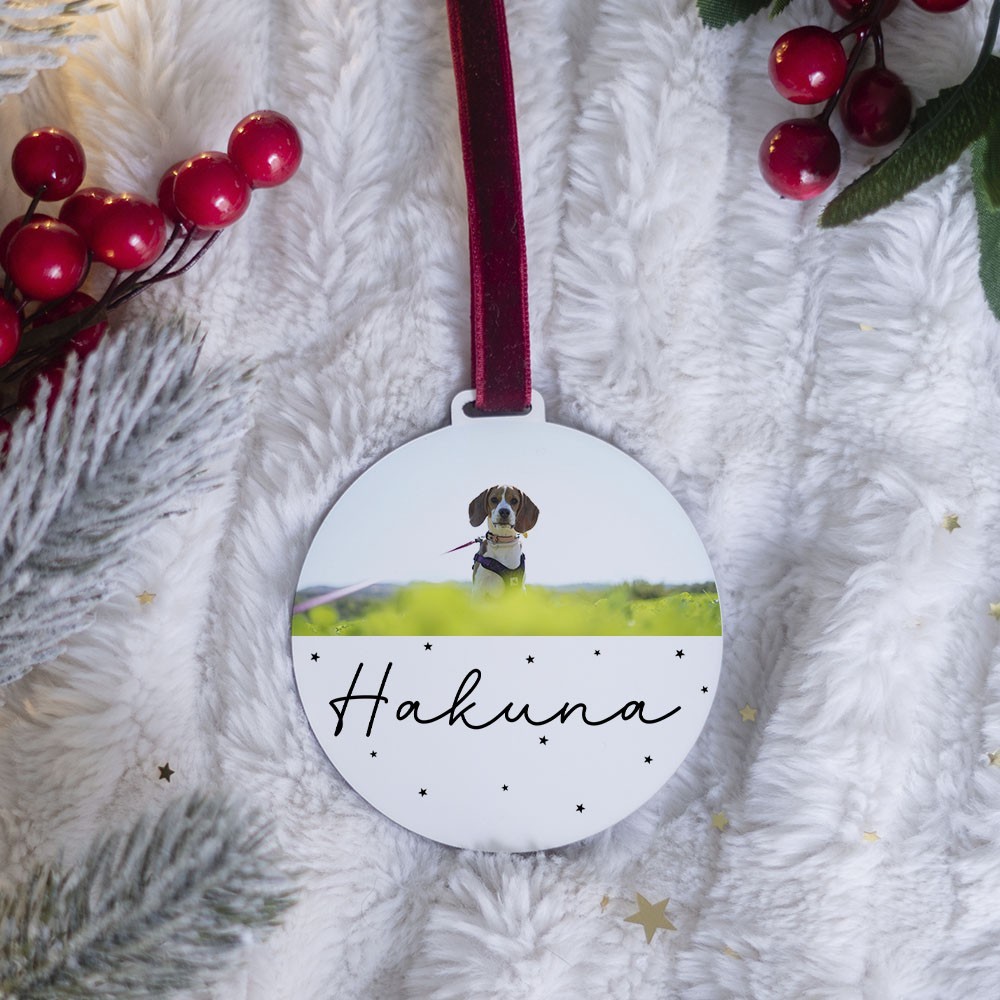 Adorno Navidad con foto - Nombre