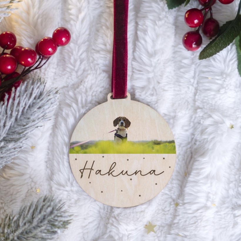 Adorno Navidad con foto - Nombre Adorno Navidad con foto - Nombre