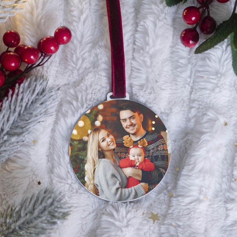 Adorno Navidad con foto completa