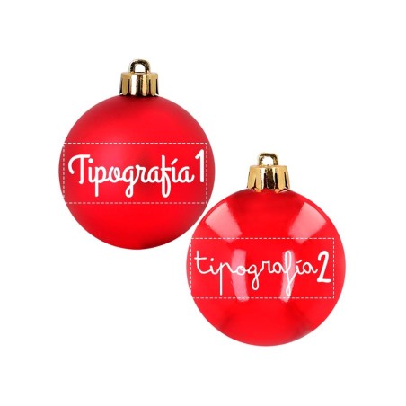 Bola roja Navidad (6cm)- brillo / mate Bola roja Navidad (6cm)- brillo / mate