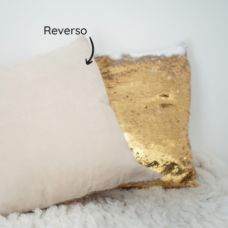 Cojín lentejuelas - Foto estilo polaroid