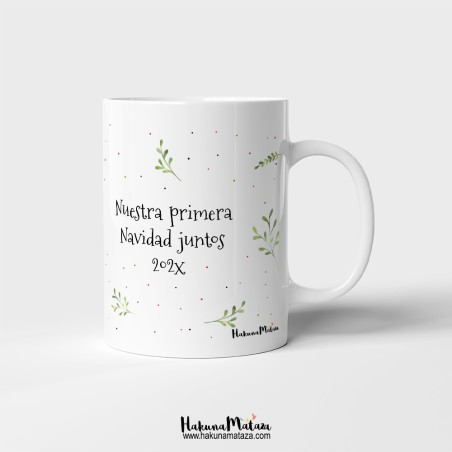 Taza personalizada Navidad - Navidad bajo el muérdago