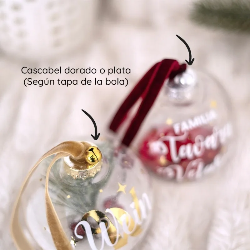Bola de Navidad personalizada - Familia / apellidos · ejemplo de personalización