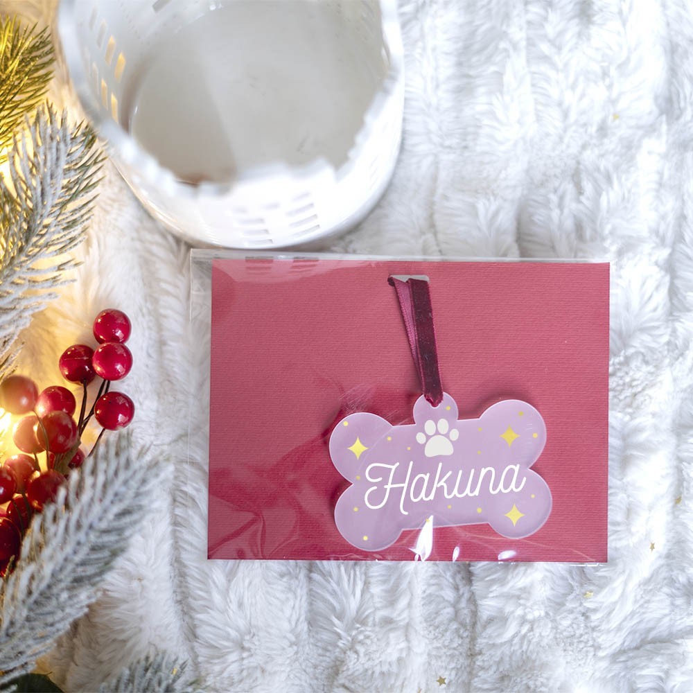 Adorno acrílico Navidad - Perro