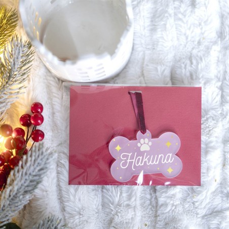 Adorno acrílico Navidad - Perro