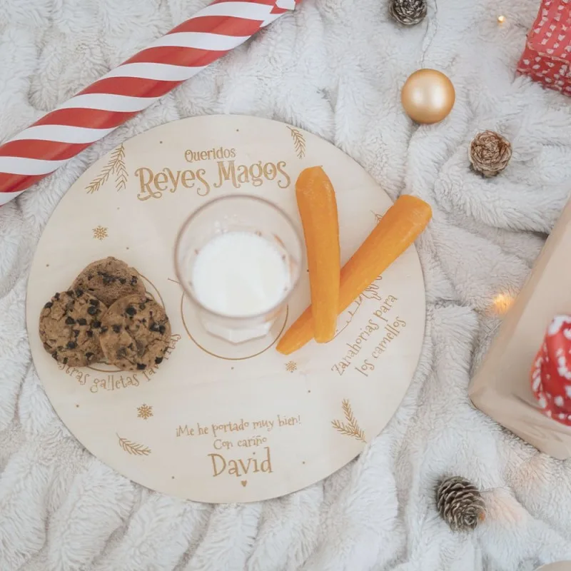 Bandeja Reyes Magos / Papá Noel · ejemplo de personalización