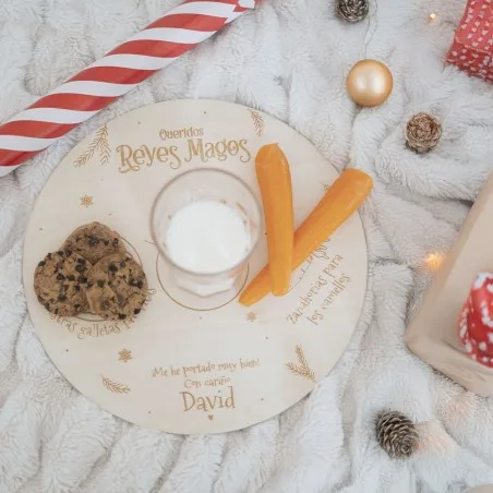 Bandeja Reyes Magos / Papá Noel · ejemplo de personalización