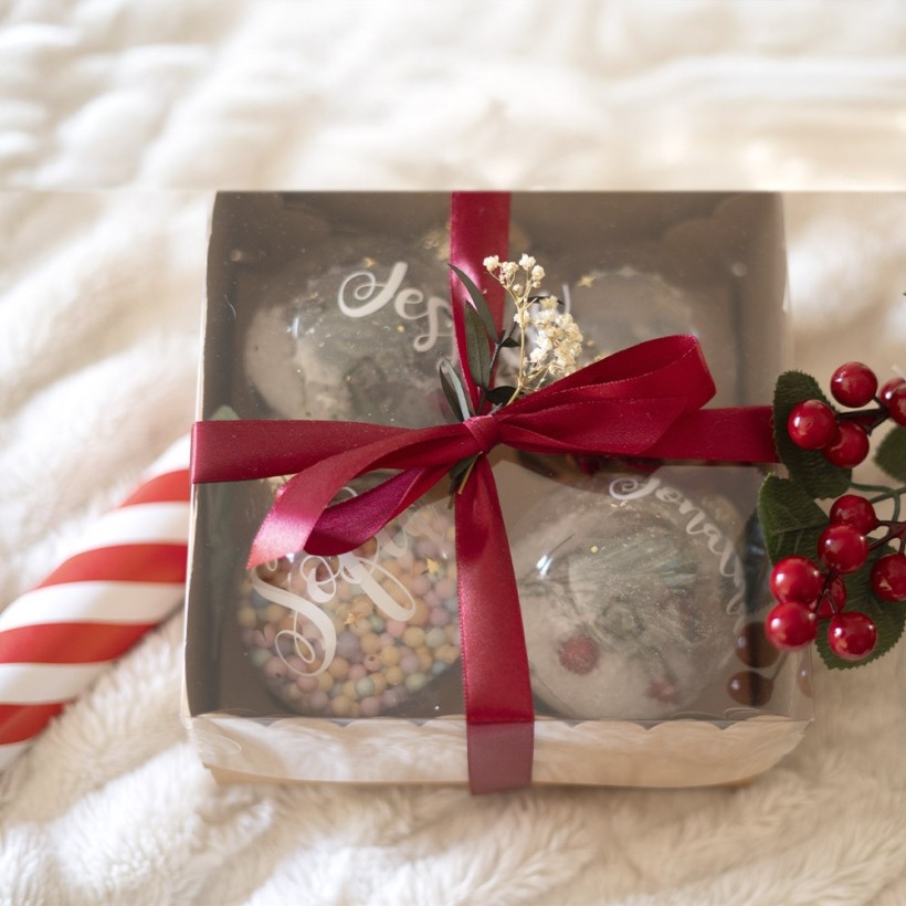 Pack (8cm) de 4 bolas de Navidad Pack (8cm) de 4 bolas de Navidad