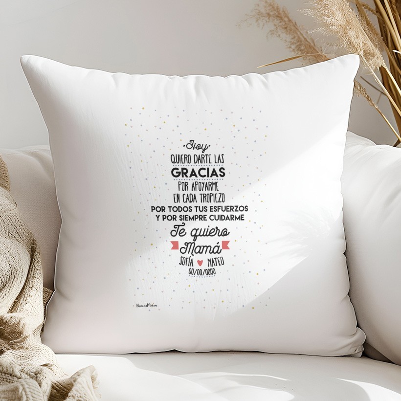 Cojín personalizado - Te quiero [Papá / Mamá / nombre / rol]