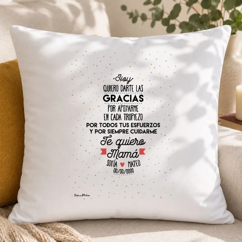 Cojín personalizado - Te quiero [Papá / Mamá / nombre / rol] | Hakuna Mataza