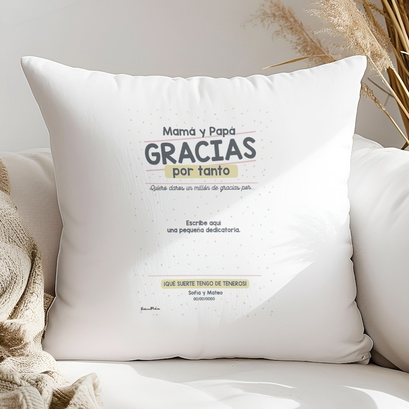 Cojín personalizado - Gracias por tanto
