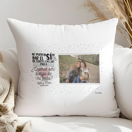 Cojín personalizado con foto - No puedo dar el sí Cojín personalizado con foto - No puedo dar el sí