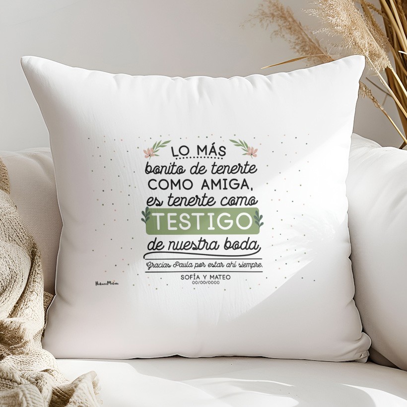 Cojín personalizado - Lo más bonito de tenerte