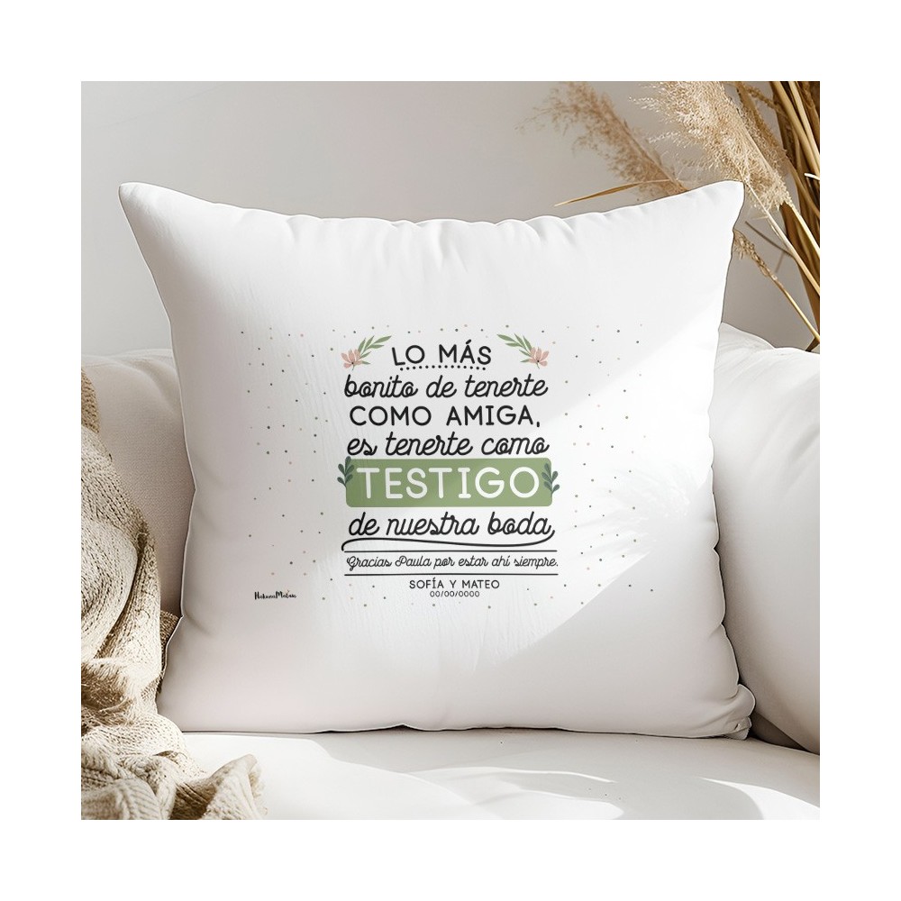 Cojín personalizado - Lo más bonito de tenerte