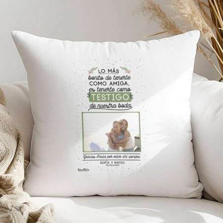 Cojín personalizado con foto - Lo más bonito de tenerte Cojín personalizado con foto - Lo más bonito de tenerte