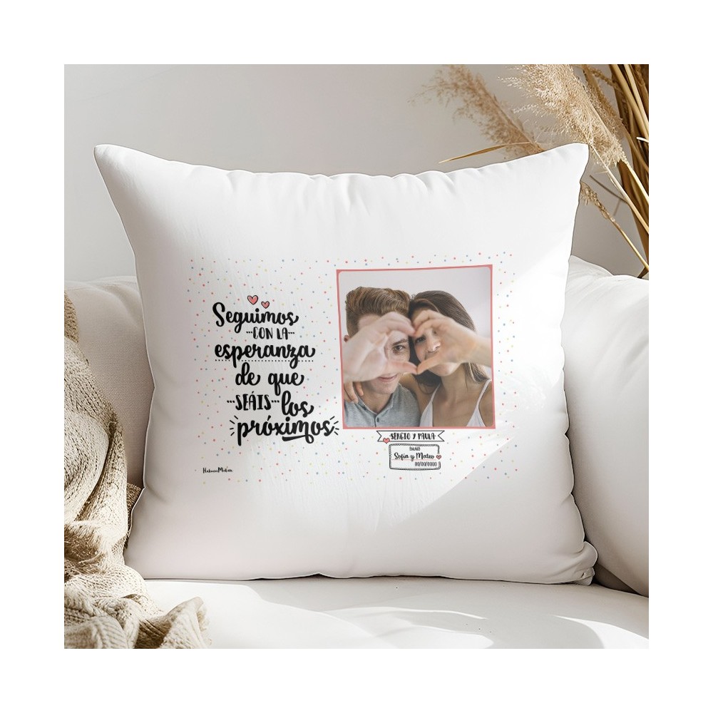Cojín personalizado con foto - Seguimos con la...
