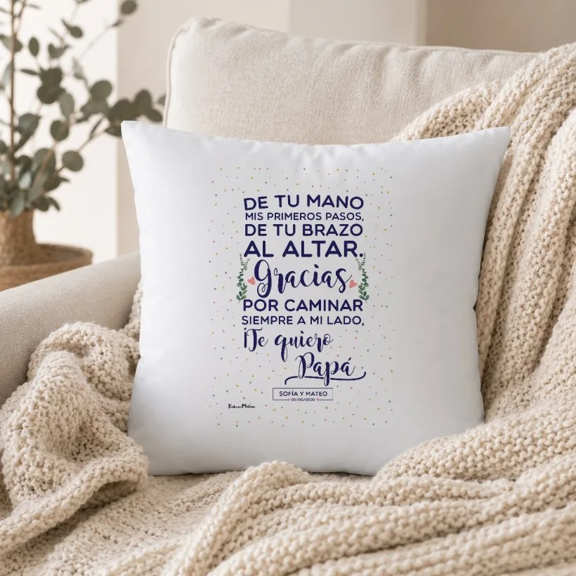 Cojín personalizado - De tu brazo al altar | Hakuna Mataza