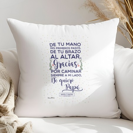 Cojín personalizado - De tu brazo al altar Cojín personalizado - De tu brazo al altar