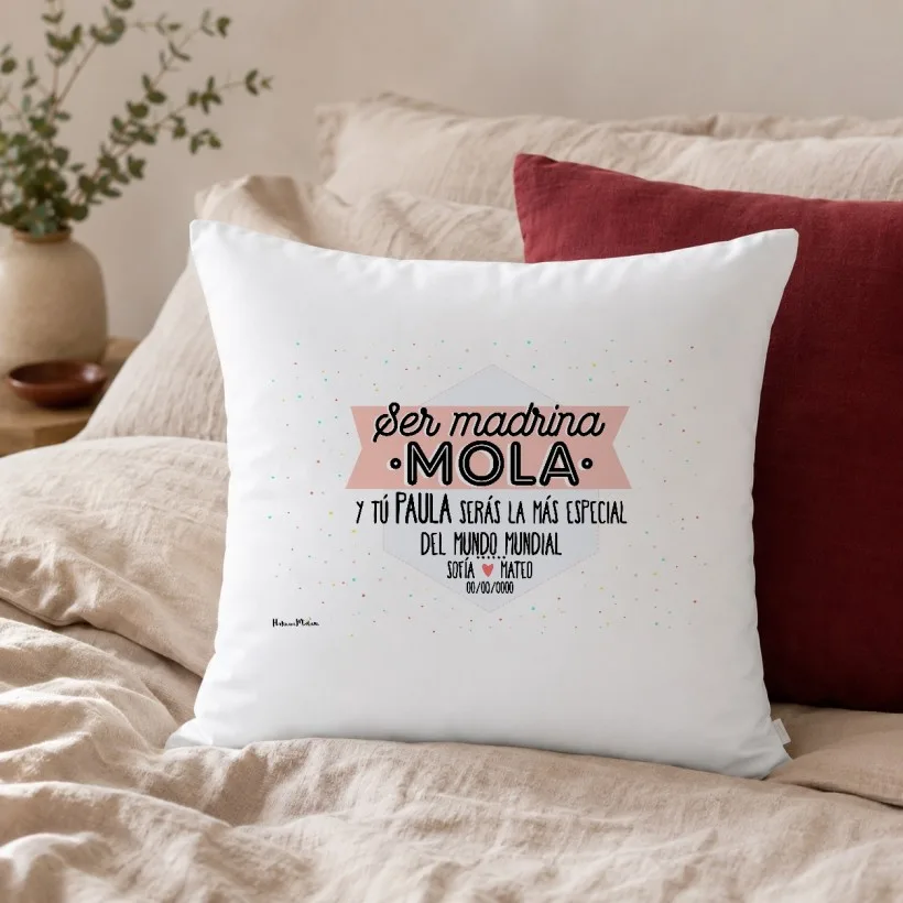 Cojín personalizado - Ser madrina mola | Hakuna Mataza