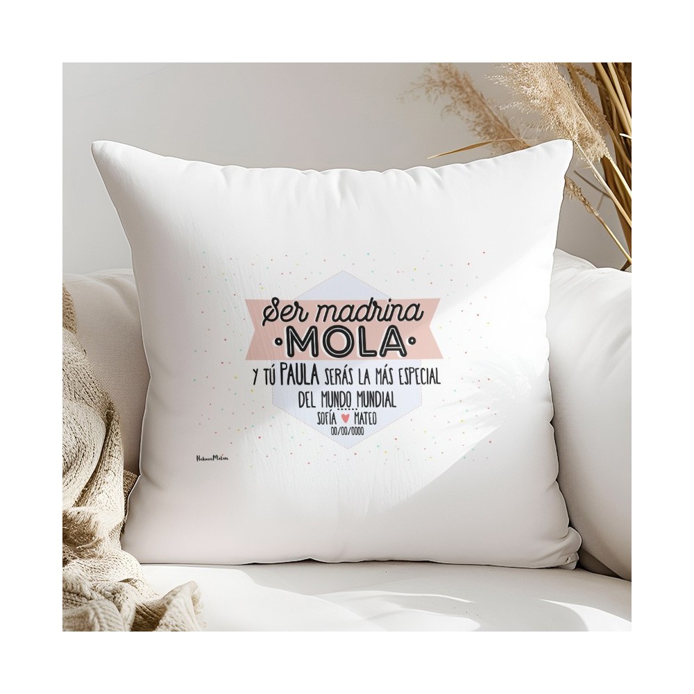 Cojín personalizado - Ser madrina mola
