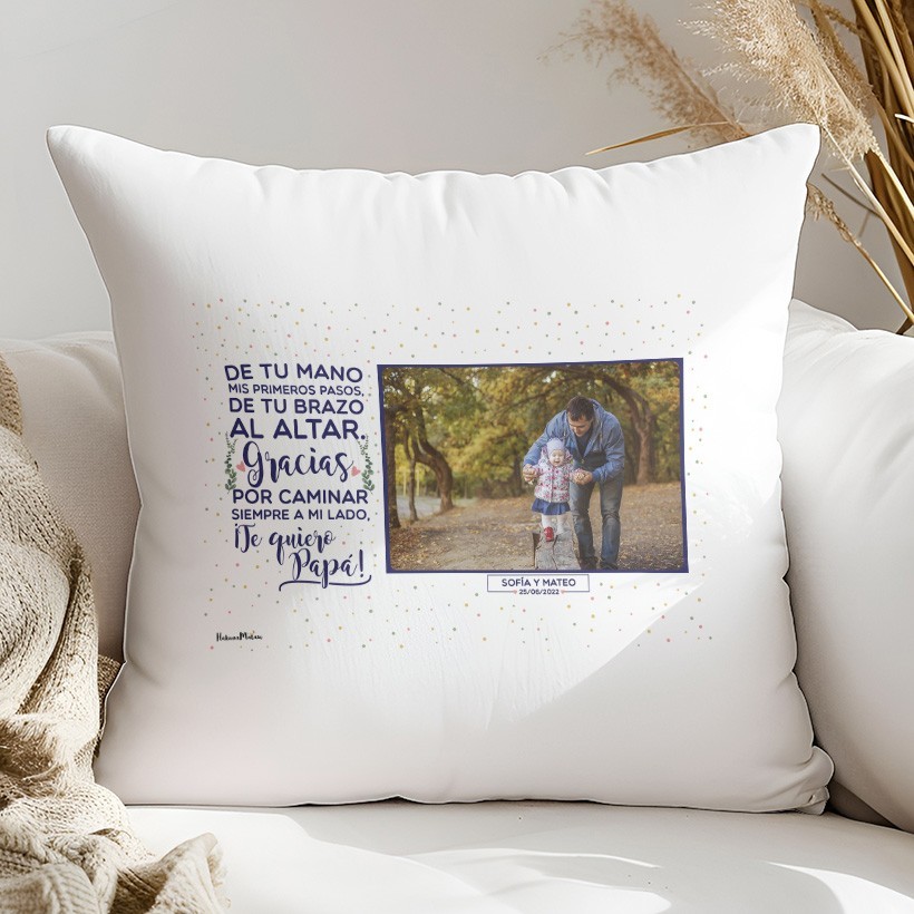 Cojín personalizado con foto - De tu brazo al altar