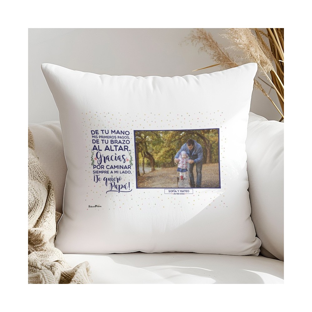 Cojín personalizado con foto - De tu brazo al altar