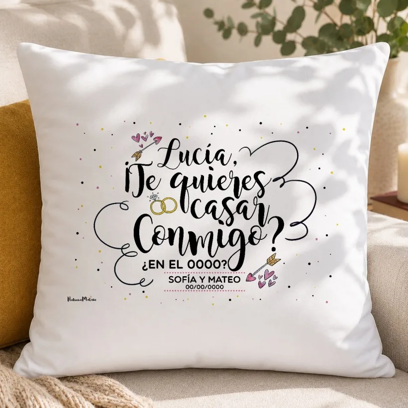 Cojín personalizado - ¿Te quieres casar conmigo? | Hakuna Mataza