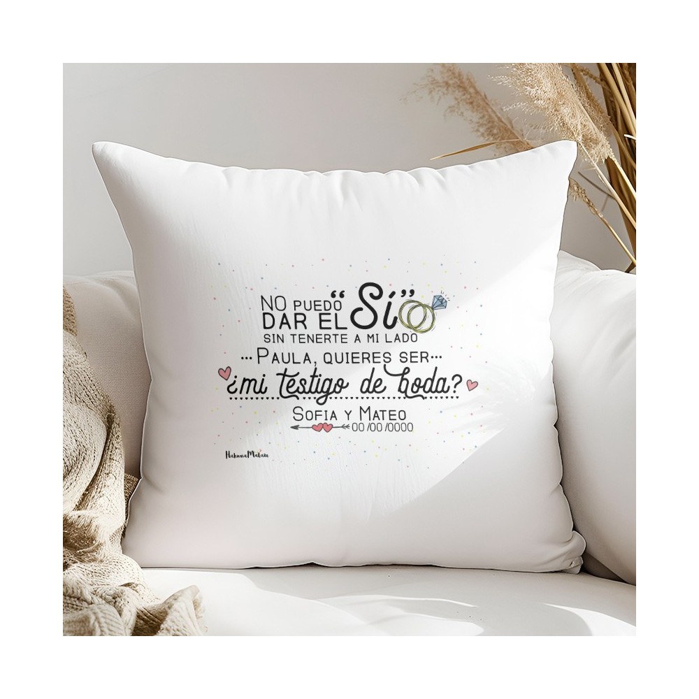 Cojín No puedo dar el si sin tenerte a mi lado