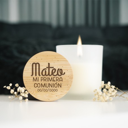 Vela personalizada - Mi primera comunión - Mi Bautizo