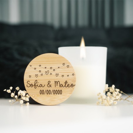 Vela personalizada - Corazones Vela personalizada - Corazones