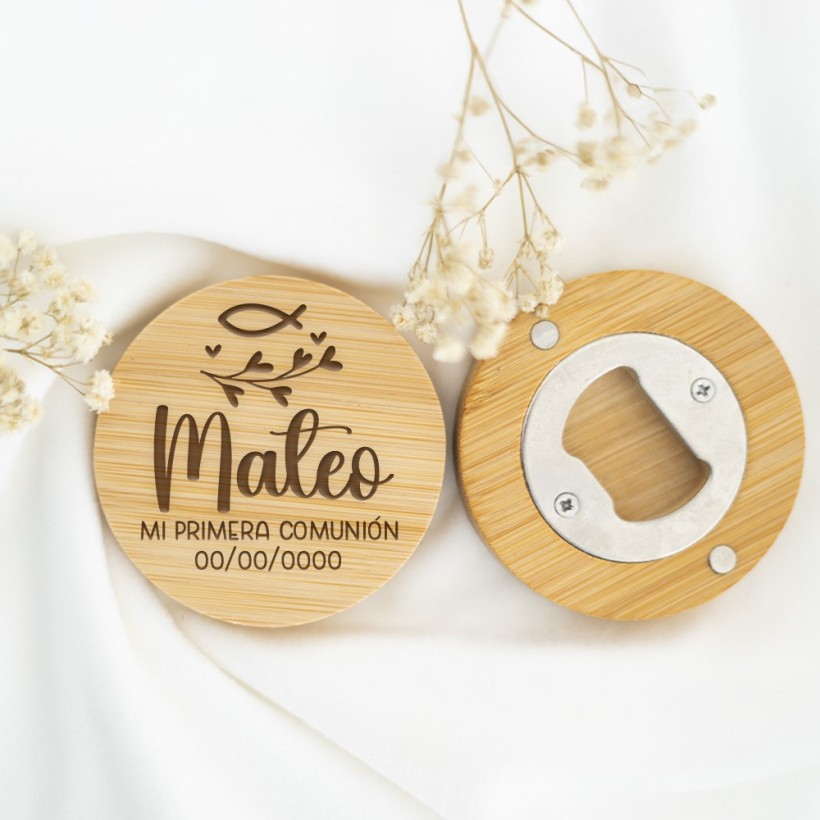 Abridor de madera personalizado - Comunión pescadito