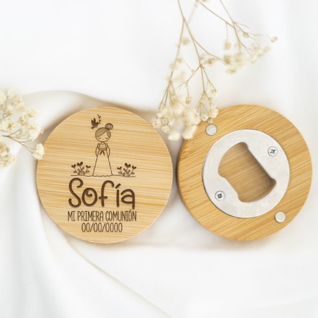 Abridor de madera personalizado - Comunión Niña