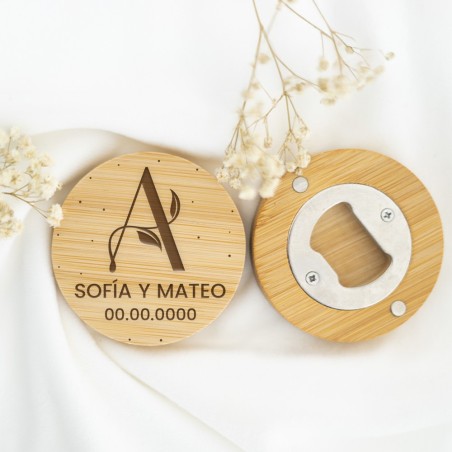 Abridor de madera personalizado - Inicial