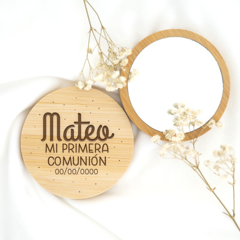 Espejo de madera personalizado - Mi primera comunión