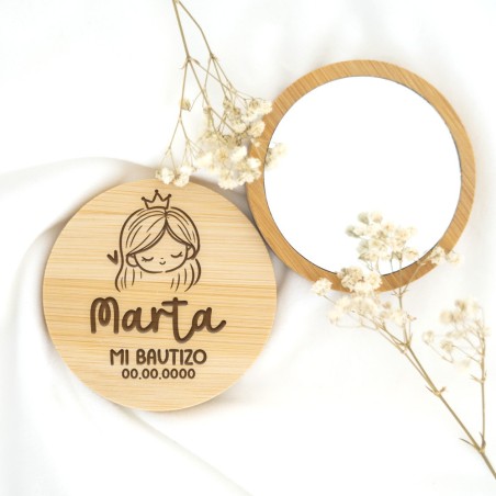 Espejo de madera personalizado - Princesa