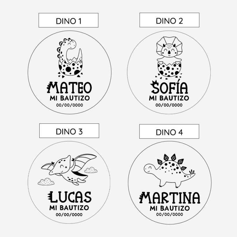 Vela personalizada - Dinosaurios Vela personalizada - Dinosaurios