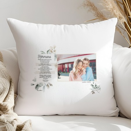 Cojín con foto - Hermana / Hermano