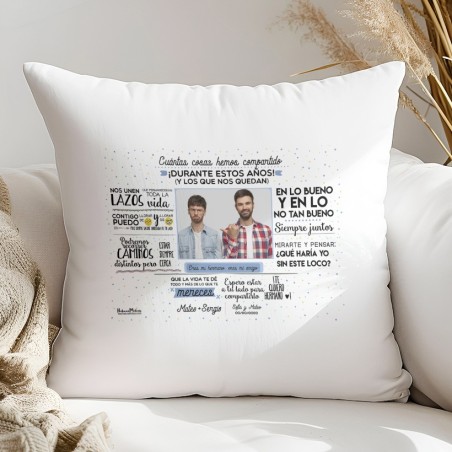 Cojín con foto - HERMANO cuántas cosas hemos compartido