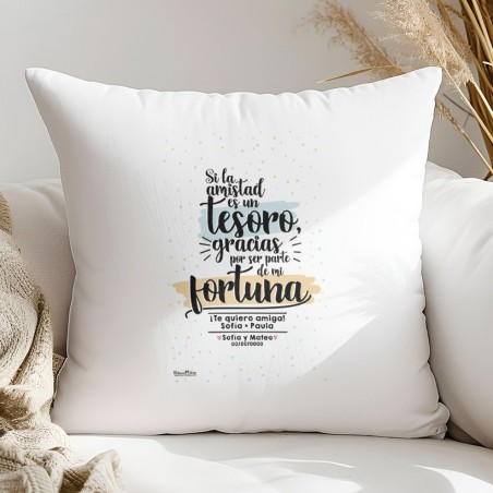 Cojín - Si la amistad es un tesoro Amiga/Amigo Cojín - Si la amistad es un tesoro Amiga/Amigo