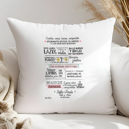 Cojín - Hermana cuántas cosas hemos compartido