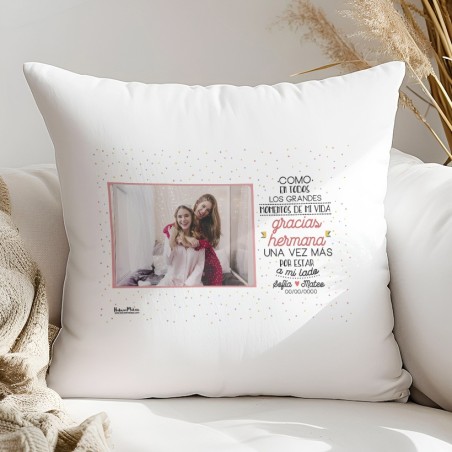 Cojín con foto - Gracias hermana