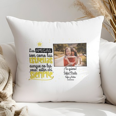 Cojín con foto - Los amigos/amigas son como las estrellas